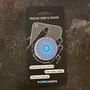 PopSocket Phone Grip & Stand - Blue and Purple Mandala NWT